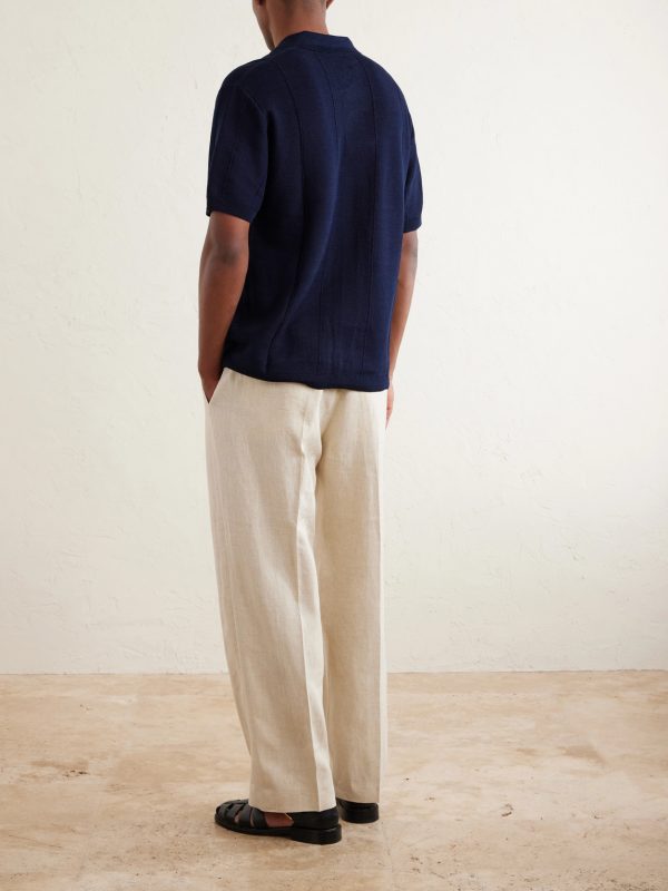 Tiernan Ribbed Cotton Polo Shirt - BK Tiernan Ribbed Cotton Polo Shirt - BK