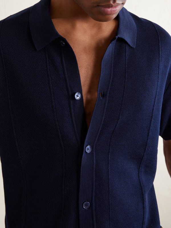 Tiernan Ribbed Cotton Polo Shirt - CU Tiernan Ribbed Cotton Polo Shirt - CU