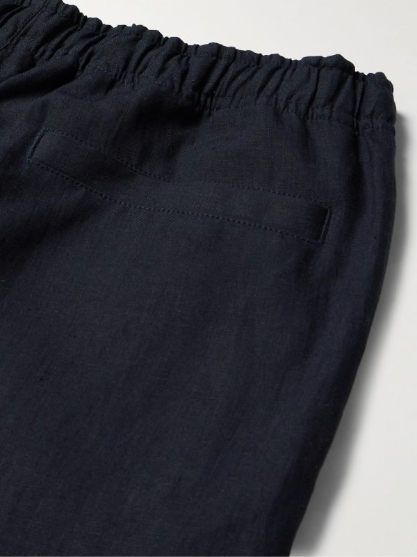 Alex Tapered Linen Drawstring Trousers - CU