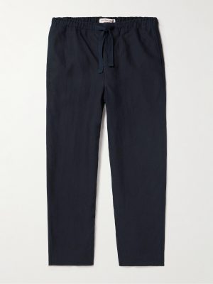 Alex Tapered Linen Drawstring Trousers