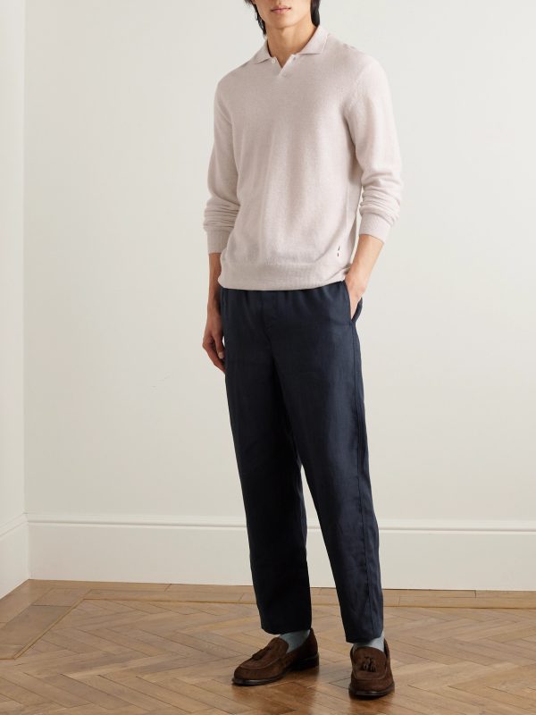 Alex Tapered Linen Drawstring Trousers - OU