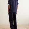 Maitan Camp-Collar Linen Shirt - BK Maitan Camp-Collar Linen Shirt - BK