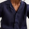Maitan Camp-Collar Linen Shirt - CU Maitan Camp-Collar Linen Shirt - CU