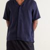 Maitan Camp-Collar Linen Shirt - FR Maitan Camp-Collar Linen Shirt - FR