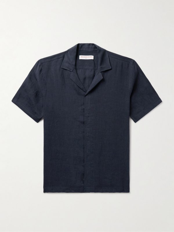 Maitan Camp-Collar Linen Shirt Maitan Camp-Collar Linen Shirt