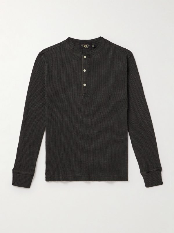 Slim-Fit Textured-Cotton Henley T-Shirt Slim-Fit Textured-Cotton Henley T-Shirt