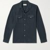 Eric Camp-Collar Garment-Dyed Lyocell and Cotton-Blend Shirt Eric Camp-Collar Garment-Dyed Lyocell and Cotton-Blend Shirt