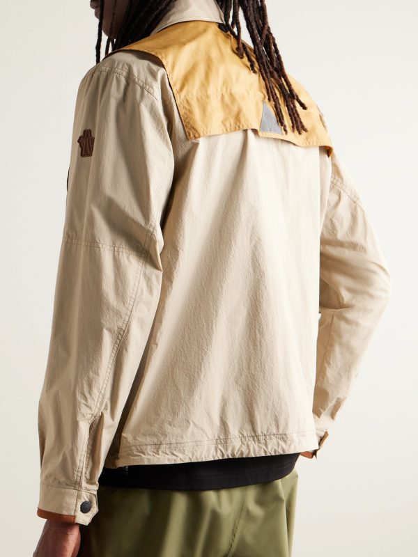 Combal Logo-Appliquéd Alcantara®-Trimmed Layered Ripstop Jacket - BK Combal Logo-Appliquéd Alcantara®-Trimmed Layered Ripstop Jacket - BK