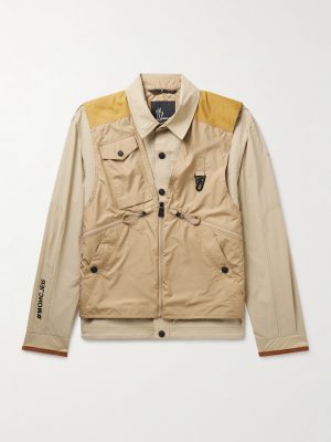 Combal Logo-Appliquéd Alcantara®-Trimmed Layered Ripstop Jacket