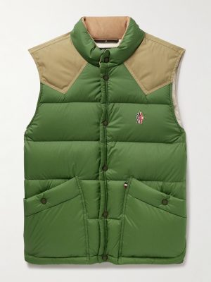 Veny Cotton Canvas-Trimmed Logo-Appliquéd Quilted Shell Down Gilet Veny Cotton Canvas-Trimmed Logo-Appliquéd Quilted Shell Down Gilet