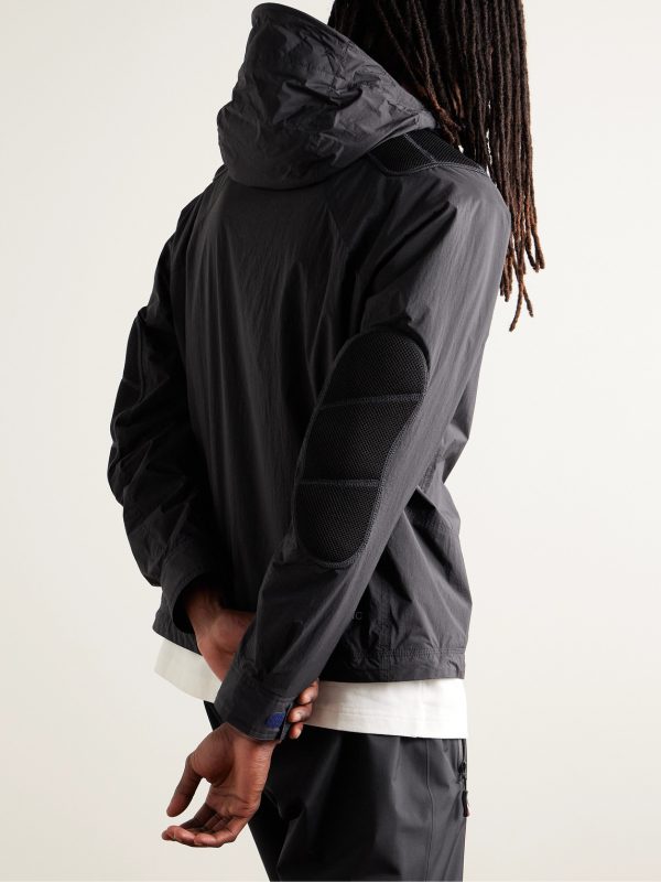 Vert Logo-Appliquéd Polartec® Alpha® Crinkled-Shell and Mesh Hooded Jacket - BK Vert Logo-Appliquéd Polartec® Alpha® Crinkled-Shell and Mesh Hooded Jacket - BK