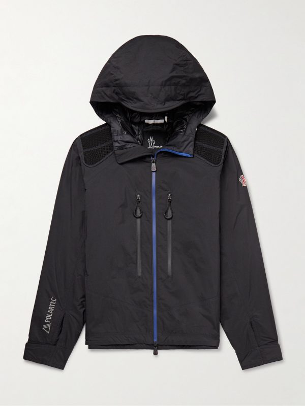 Vert Logo-Appliquéd Polartec® Alpha® Crinkled-Shell and Mesh Hooded Jacket Vert Logo-Appliquéd Polartec® Alpha® Crinkled-Shell and Mesh Hooded Jacket