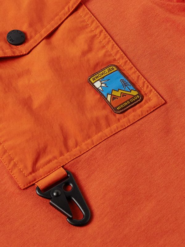 Logo-Appliquéd Shell-Trimmed Combed Cotton-Jersey T-Shirt - CU Logo-Appliquéd Shell-Trimmed Combed Cotton-Jersey T-Shirt - CU