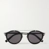 DiorBlacksuit R7U Acetate and Silver-Tone Round-Frame Sunglasses DiorBlacksuit R7U Acetate and Silver-Tone Round-Frame Sunglasses