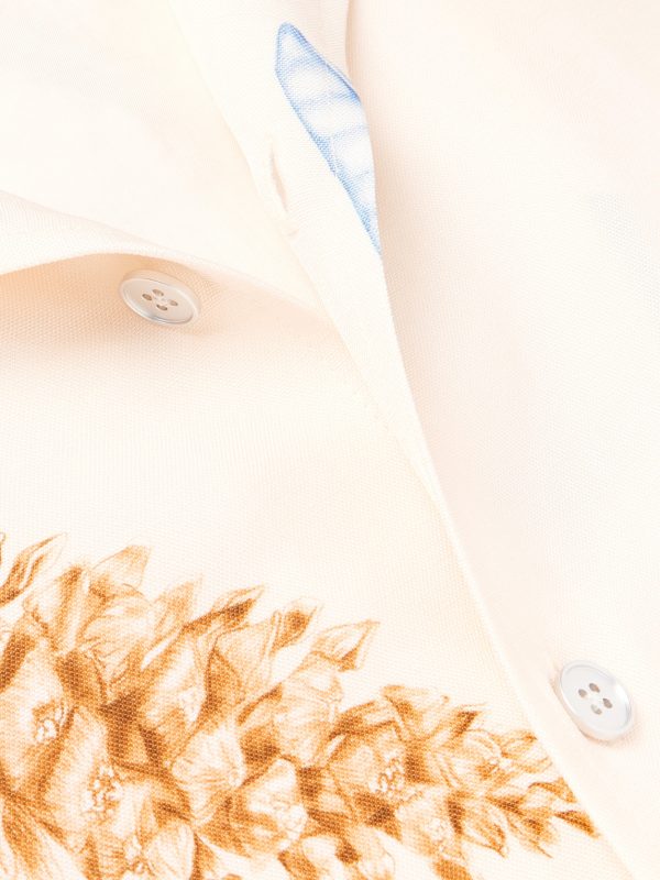 Convertible-Collar Printed Woven Shirt - CU