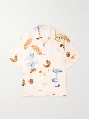 Convertible-Collar Printed Woven Shirt Convertible-Collar Printed Woven Shirt