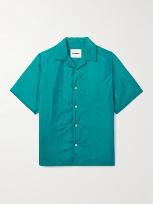 + Camp-Collar Padded Shell Shirt
