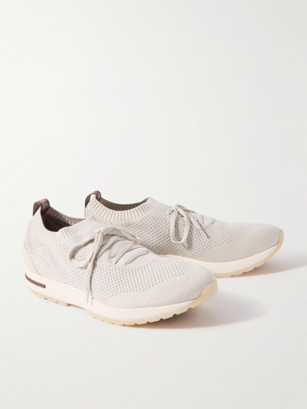 360 Flexy Leather-Trimmed Knitted Wish® Wool Sneakers - FR 360 Flexy Leather-Trimmed Knitted Wish® Wool Sneakers - FR