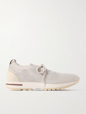 360 Flexy Leather-Trimmed Knitted Wish® Wool Sneakers 360 Flexy Leather-Trimmed Knitted Wish® Wool Sneakers