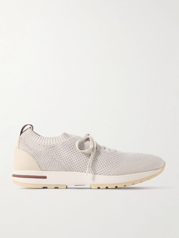 360 Flexy Leather-Trimmed Knitted Wish® Wool Sneakers 360 Flexy Leather-Trimmed Knitted Wish® Wool Sneakers