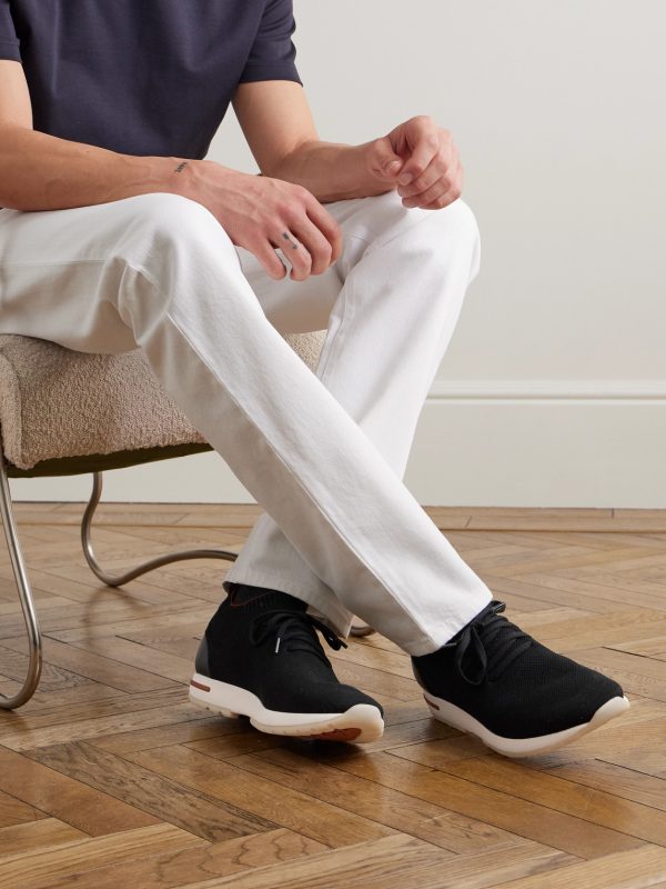 360 Flexy Walk Leather-Trimmed Knitted Wish® Wool Sneakers - OU 360 Flexy Walk Leather-Trimmed Knitted Wish® Wool Sneakers - OU