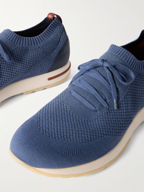 360 Flexy Leather-Trimmed Knitted Wish® Wool Sneakers - CU 360 Flexy Leather-Trimmed Knitted Wish® Wool Sneakers - CU