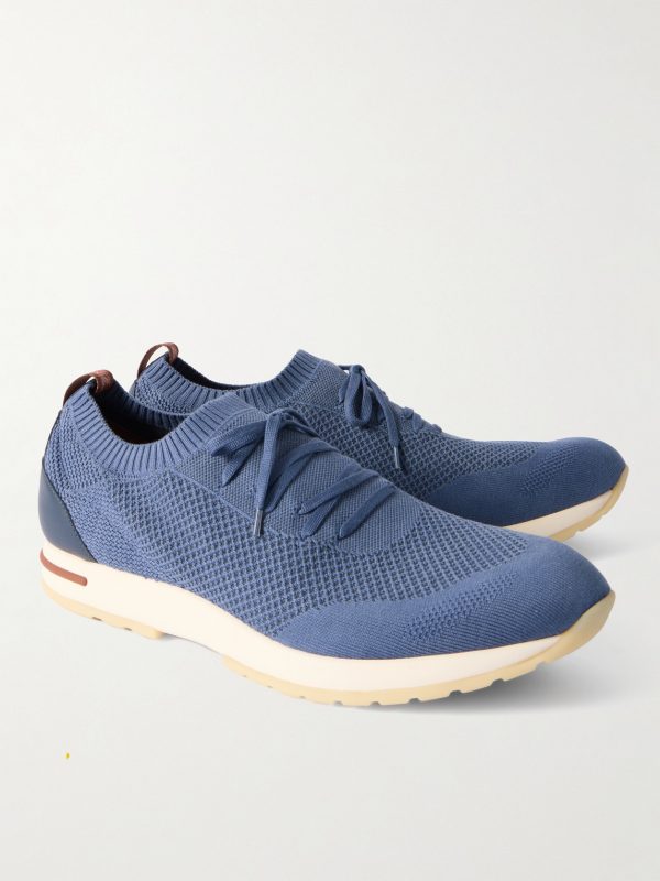 360 Flexy Leather-Trimmed Knitted Wish® Wool Sneakers - FR 360 Flexy Leather-Trimmed Knitted Wish® Wool Sneakers - FR