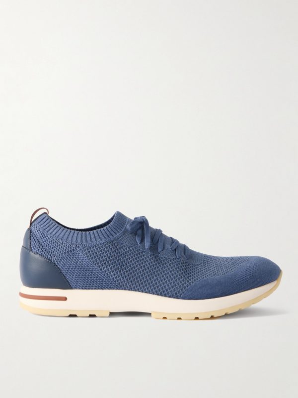 360 Flexy Leather-Trimmed Knitted Wish® Wool Sneakers 360 Flexy Leather-Trimmed Knitted Wish® Wool Sneakers