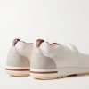 360 Flexy Leather-Trimmed Knitted Wish® Wool Sneakers - BK