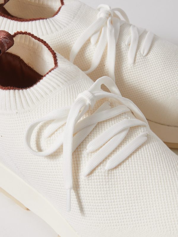 360 Flexy Leather-Trimmed Knitted Wish® Wool Sneakers - CU