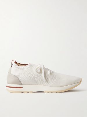 360 Flexy Leather-Trimmed Knitted Wish® Wool Sneakers 360 Flexy Leather-Trimmed Knitted Wish® Wool Sneakers