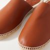 Seaside Walk Leather Backless Espadrilles - CU Seaside Walk Leather Backless Espadrilles - CU