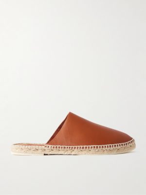 Seaside Walk Leather Backless Espadrilles
