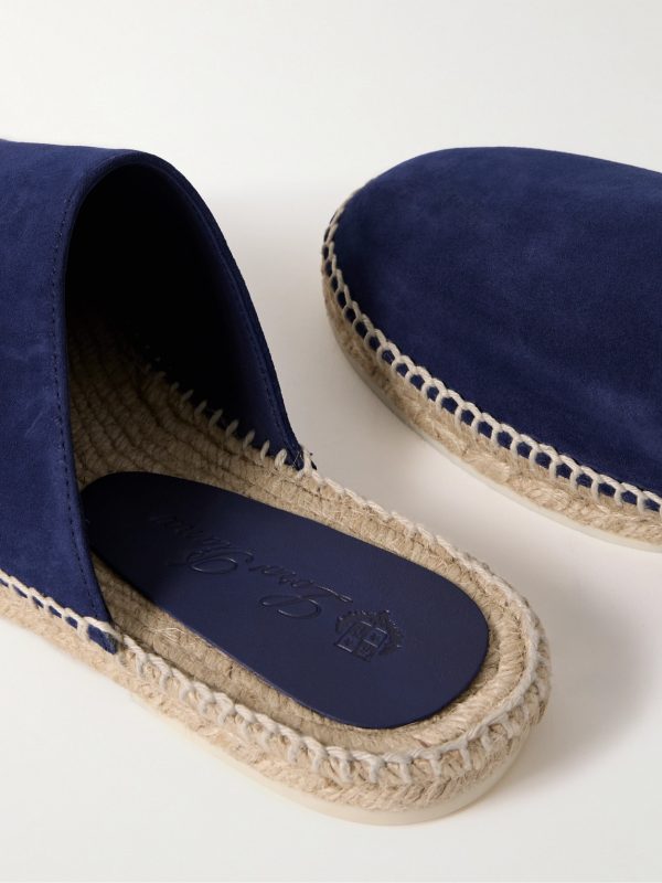 Seaside Walk Suede Backless Espadrilles - CU