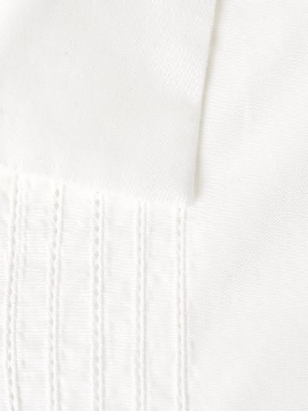Cutaway-Collar Embroidered Cotton-Poplin Tuxedo Shirt - CU