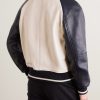 Full-Grain Leather Varsity Jacket - BK Full-Grain Leather Varsity Jacket - BK