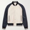 Full-Grain Leather Varsity Jacket Full-Grain Leather Varsity Jacket