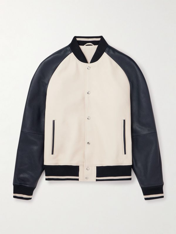 Full-Grain Leather Varsity Jacket Full-Grain Leather Varsity Jacket