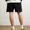 Straight-Leg Heavyweight Structured-Fleece Cotton-Jersey Drawstring Shorts - BK Straight-Leg Heavyweight Structured-Fleece Cotton-Jersey Drawstring Shorts - BK