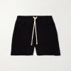 Straight-Leg Heavyweight Structured-Fleece Cotton-Jersey Drawstring Shorts Straight-Leg Heavyweight Structured-Fleece Cotton-Jersey Drawstring Shorts