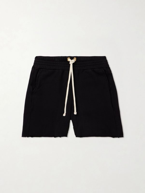 Straight-Leg Heavyweight Structured-Fleece Cotton-Jersey Drawstring Shorts Straight-Leg Heavyweight Structured-Fleece Cotton-Jersey Drawstring Shorts