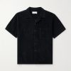 Camp-Collar Garment-Dyed Cotton-Corduroy Shirt