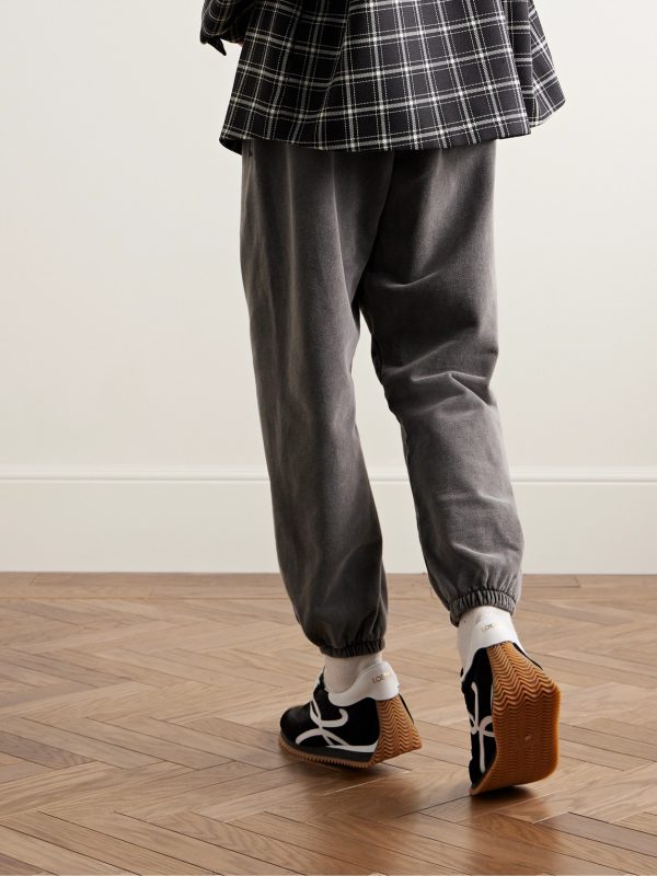 Tapered Logo-Appliquéd Cotton-Jersey Sweatpants - BK Tapered Logo-Appliquéd Cotton-Jersey Sweatpants - BK