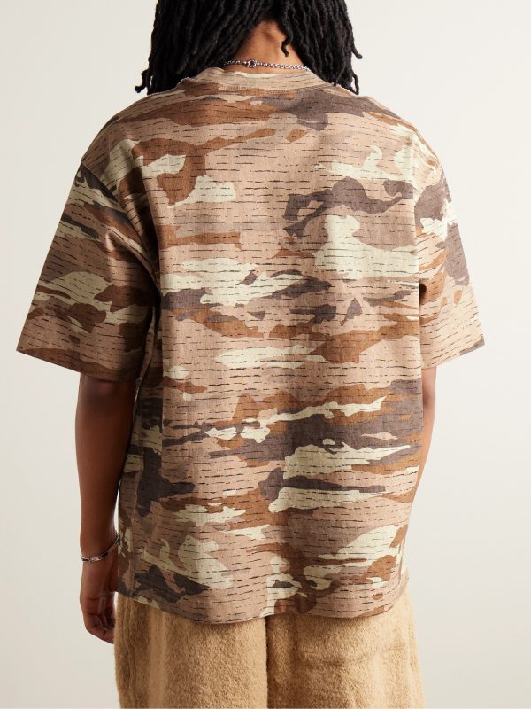 Extorr Crystal-Embellished Camouflage-Print Cotton-Jersey T-Shirt - BK Extorr Crystal-Embellished Camouflage-Print Cotton-Jersey T-Shirt - BK