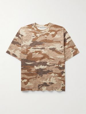 Extorr Crystal-Embellished Camouflage-Print Cotton-Jersey T-Shirt Extorr Crystal-Embellished Camouflage-Print Cotton-Jersey T-Shirt