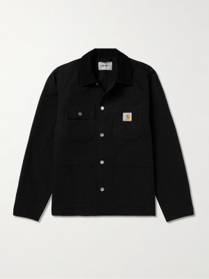 Michigan Corduroy-Trimmed Organic Cotton-Canvas Chore Jacket Michigan Corduroy-Trimmed Organic Cotton-Canvas Chore Jacket