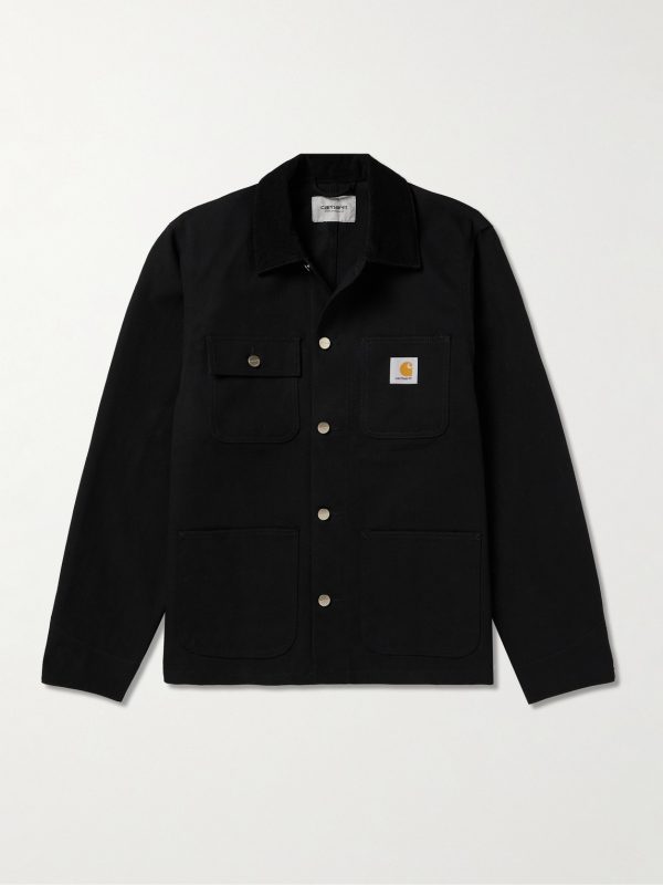 Michigan Corduroy-Trimmed Organic Cotton-Canvas Chore Jacket