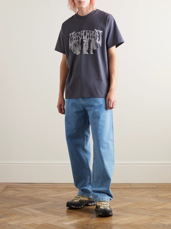 Landon Wide-Leg Logo-Appliquéd Jeans - OU Landon Wide-Leg Logo-Appliquéd Jeans - OU