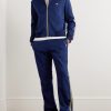 Striped Logo-Embroidered Jersey Track Jacket - OU