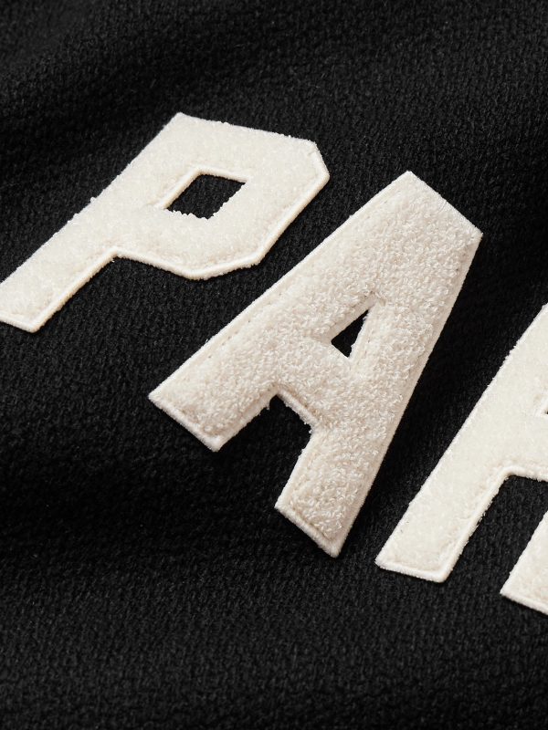 Teddy Logo-Appliquéd Leather-Trimmed Wool-Blend Bomber Jacket - E1 Teddy Logo-Appliquéd Leather-Trimmed Wool-Blend Bomber Jacket - E1